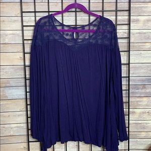 Eggplant cotton shirt